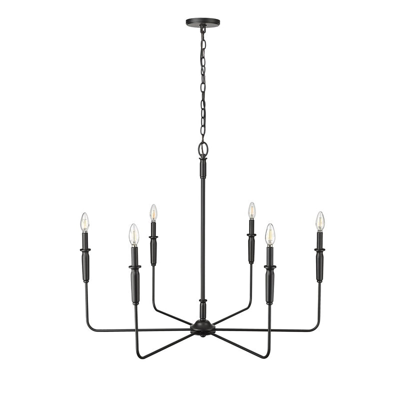 Millennium Lighting Savanne 6Lt 31" Chandelier, Black
