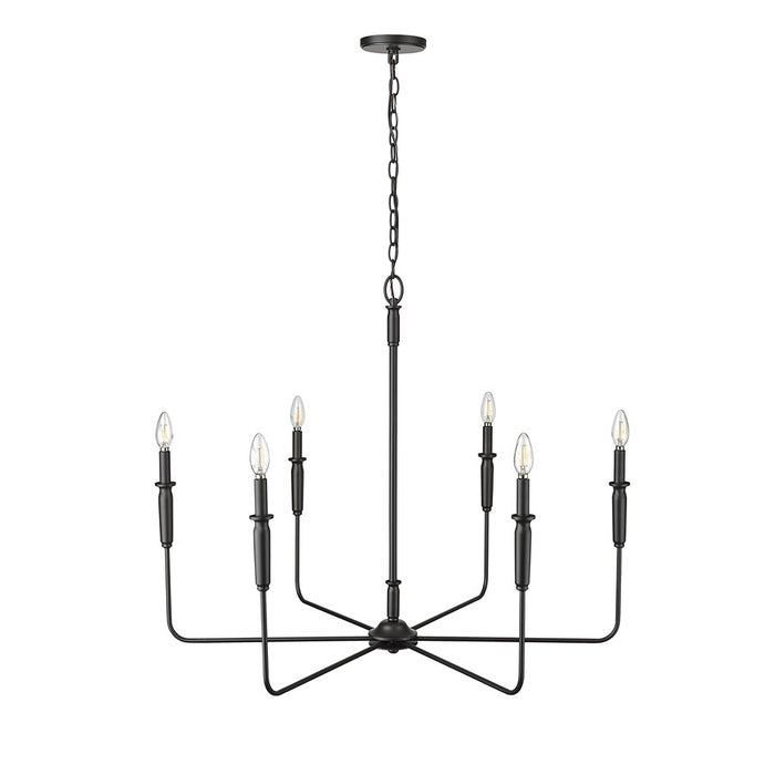 Millennium Lighting Savanne 6Lt 31" Chandelier, Black