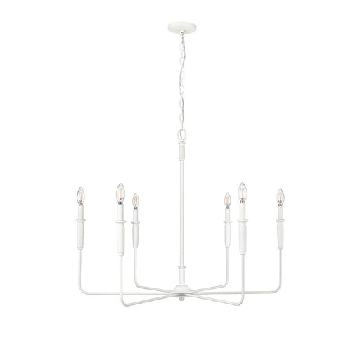 Millennium Lighting Savanne 6Lt Chandelier, Textured White - 29406-TWH