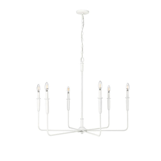 Millennium Lighting Savanne 6Lt Chandelier, Textured White