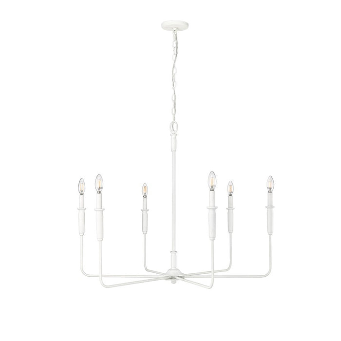 Millennium Lighting Savanne 6Lt Chandelier, Textured White