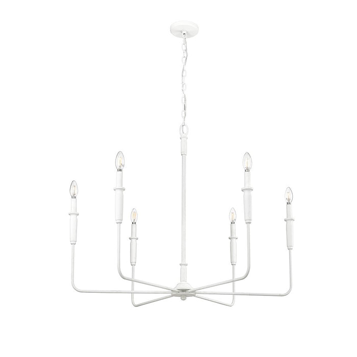 Millennium Lighting Savanne 6Lt Chandelier, Textured White