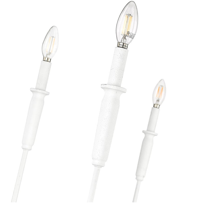 Millennium Lighting Savanne 6Lt Chandelier, Textured White