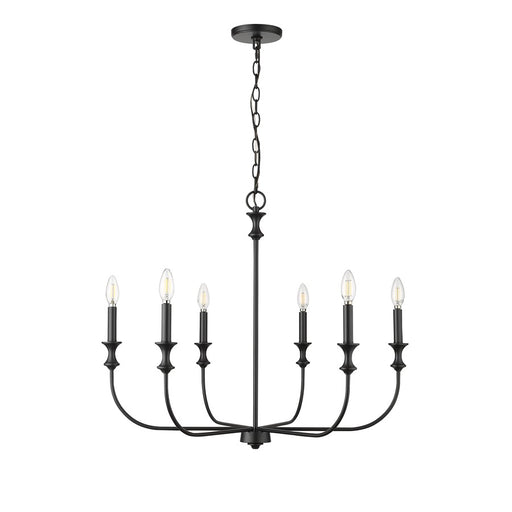 Millennium Lighting Savanne 6Lt 25" Chandelier, Black - 29506-MB