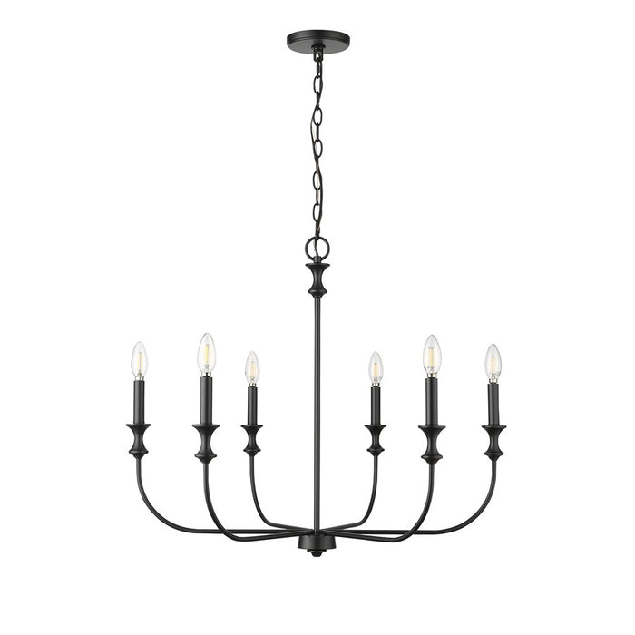 Millennium Lighting Savanne 6Lt 25" Chandelier, Black - 29506-MB
