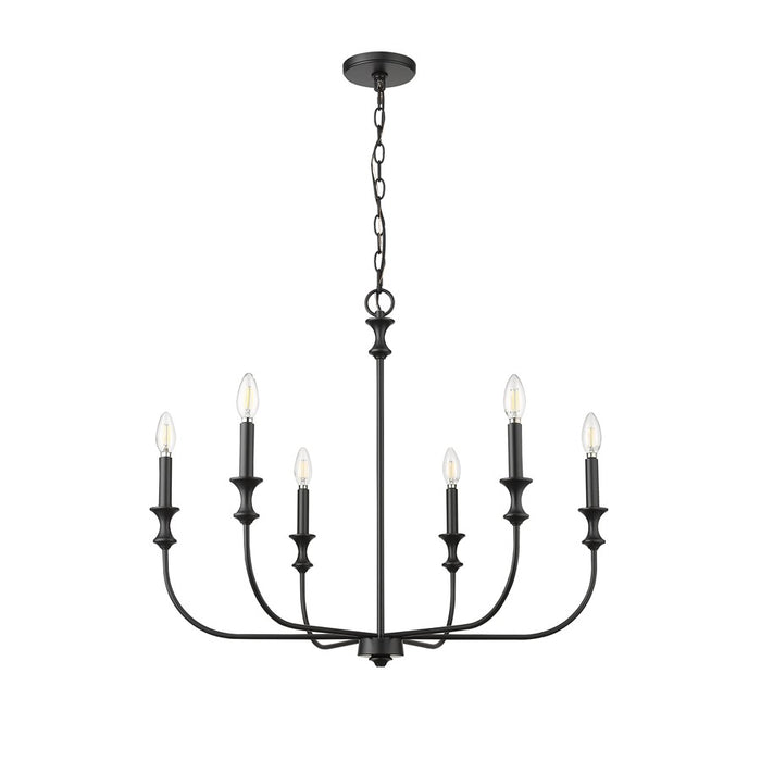 Millennium Lighting Savanne 6Lt 25" Chandelier, Black