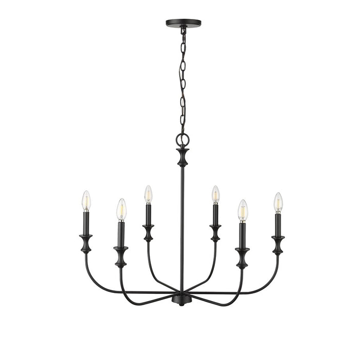Millennium Lighting Savanne 6Lt 25" Chandelier, Black