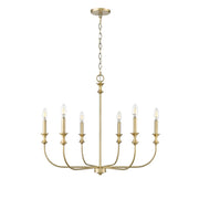 Millennium Lighting Savanne 6Lt Chandelier, Vintage Brass - 29506-VB