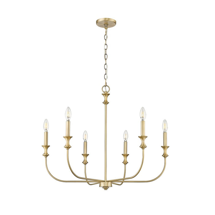 Millennium Lighting Savanne 6Lt Chandelier, Vintage Brass