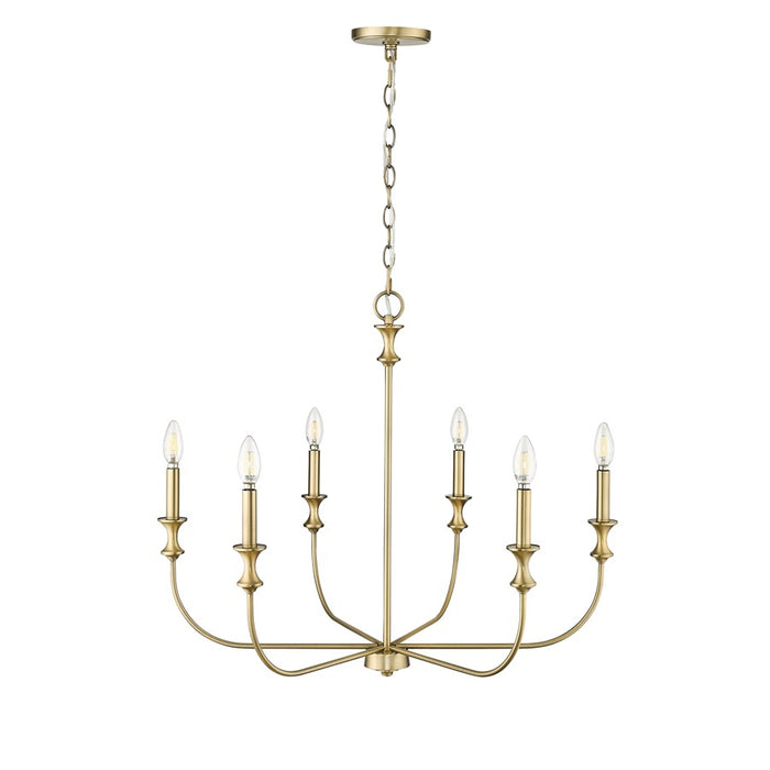 Millennium Lighting Savanne 6Lt Chandelier, Vintage Brass