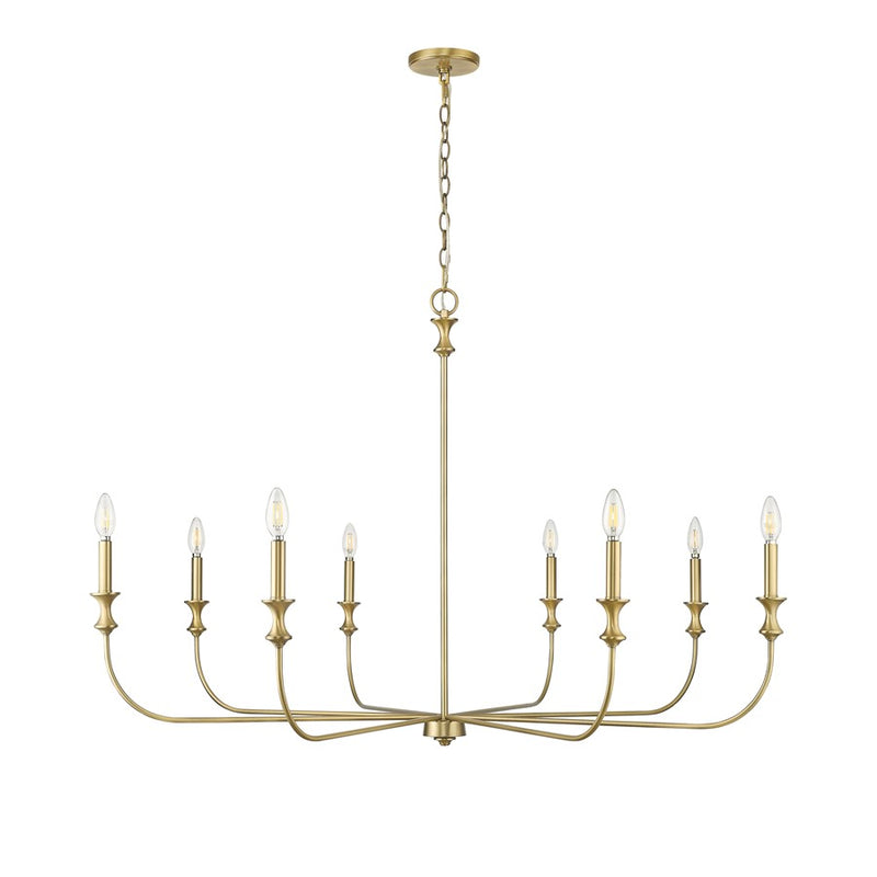 Millennium Lighting Savanne 8Lt Chandelier, Vintage Brass - 29608-VB