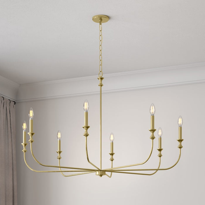 Millennium Lighting Savanne 8Lt Chandelier, Vintage Brass