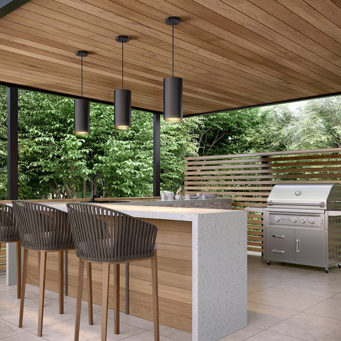 Millennium Lighting Searcy 1Lt Outdoor Hanging Pendant, Black