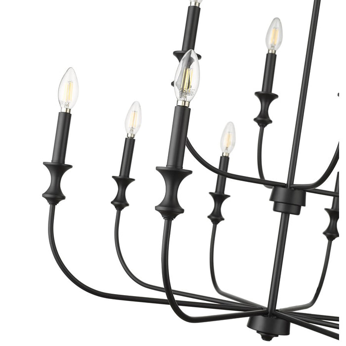 Millennium Lighting Savanne 12Lt Chandelier, Black