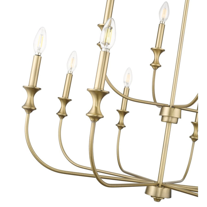 Millennium Lighting Savanne 12Lt Chandelier, Vintage Brass