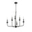 Millennium Lighting Freesia 6 Light 25" Chandelier, Matte Black
