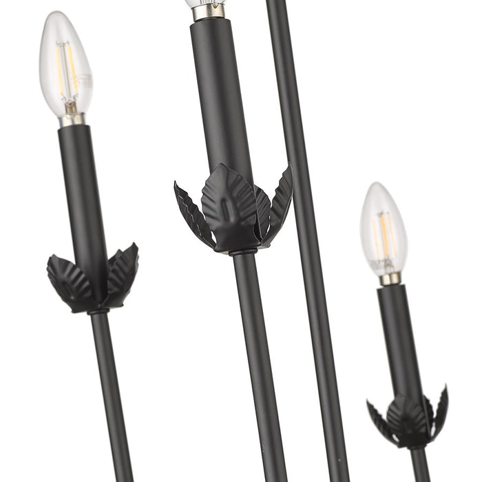 Millennium Lighting Freesia 6 Light 25" Chandelier, Matte Black