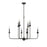 Millennium Lighting Freesia 8 Light Chandelier, Matte Black - 29708-MB