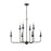 Millennium Lighting Freesia 8 Light Chandelier, Matte Black