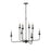 Millennium Lighting Freesia 8 Light Chandelier, Matte Black