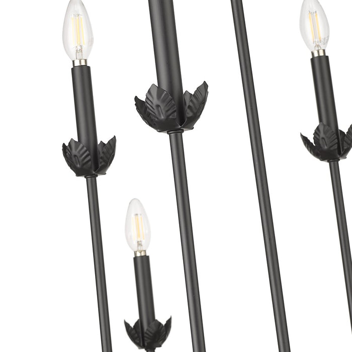 Millennium Lighting Freesia 8 Light Chandelier, Matte Black