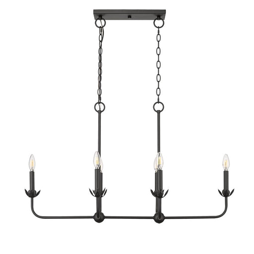 Millennium Lighting Freesia 6 Light 23" Chandelier, Matte Black - 29806-MB