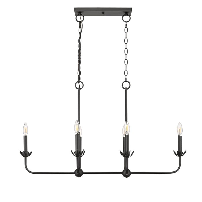 Millennium Lighting Freesia 6 Light 23" Chandelier, Matte Black - 29806-MB