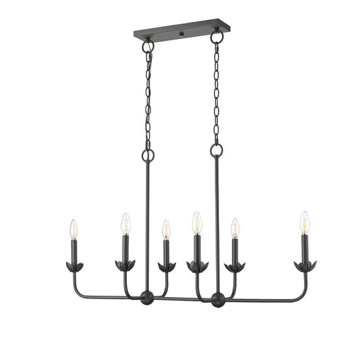 Millennium Lighting Freesia 6 Light 23" Chandelier, Matte Black