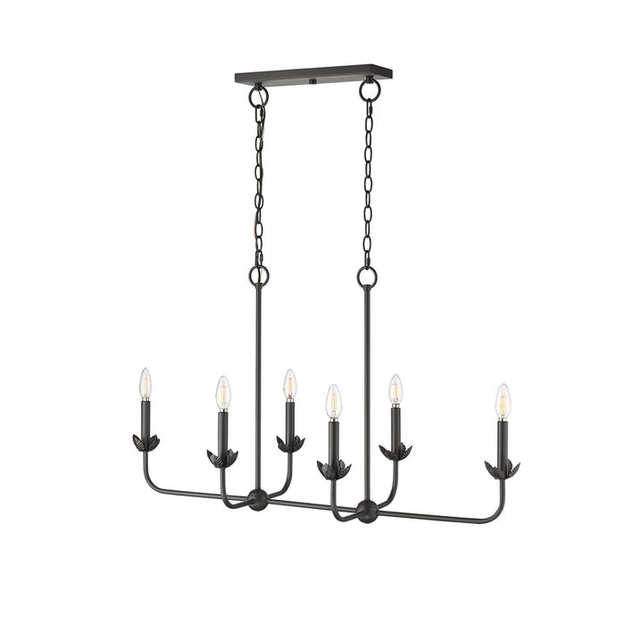 Millennium Lighting Freesia 6 Light 23" Chandelier, Matte Black