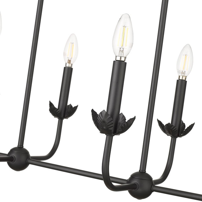 Millennium Lighting Freesia 6 Light 23" Chandelier, Matte Black