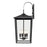 Millennium Lighting Fetterton 4Lt Outdoor Wall Sconce, Black/Clear
