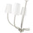 Millennium Lighting Kandor 5Lt Chandelier, Nickel/White Fabric