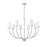 Millennium Lighting Kandor 8Lt Chandelier, Nickel/White Fabric