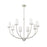 Millennium Lighting Kandor 8Lt Chandelier, Nickel/White Fabric