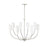 Millennium Lighting Kandor 8Lt Chandelier, Nickel/White Fabric