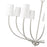 Millennium Lighting Kandor 8Lt Chandelier, Nickel/White Fabric