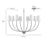 Millennium Lighting Kandor 8Lt Chandelier, Nickel/White Fabric