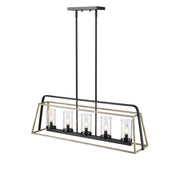 Millennium Lighting Bonnie 5Lt Chandelier, Black/Grey Wood - 3015-MB-GW