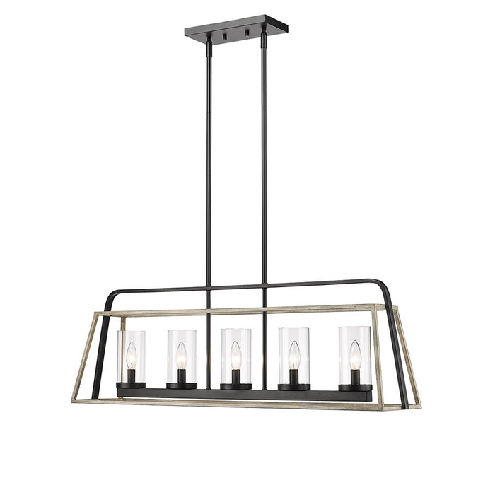 Millennium Lighting Bonnie 5Lt Chandelier, Black/Grey Wood