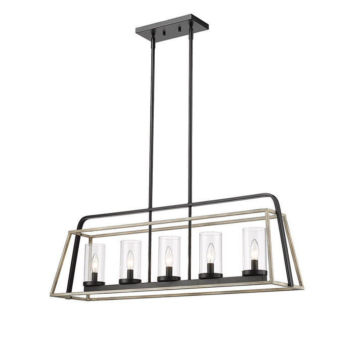 Millennium Lighting Bonnie 5Lt Chandelier, Black/Grey Wood