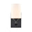 Millennium 1 Light 9" Wall Sconce, Matte Black/Etched White