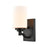 Millennium 1 Light 9" Wall Sconce, Matte Black/Etched White