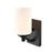 Millennium 1 Light 9" Wall Sconce, Matte Black/Etched White