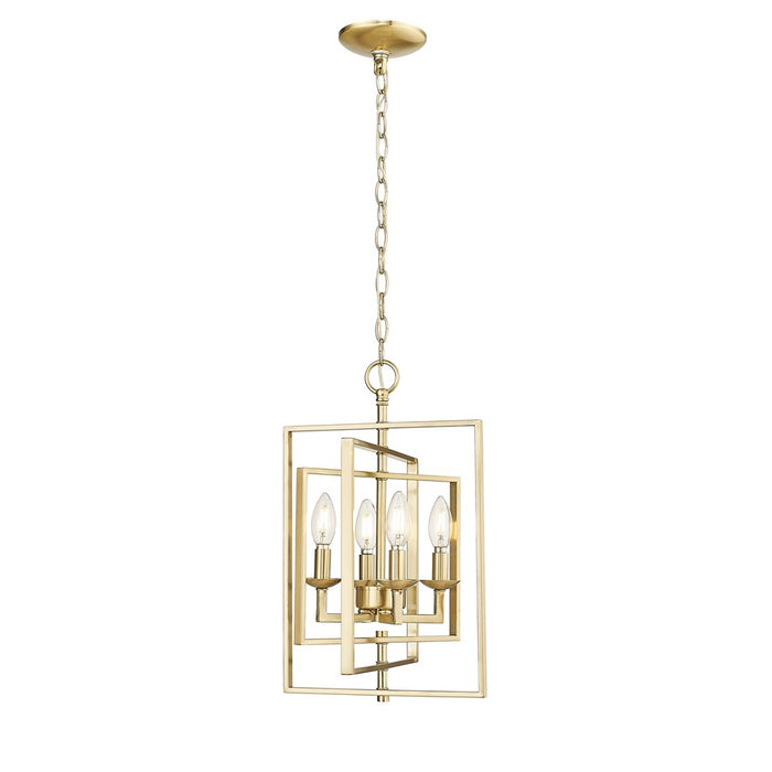 Millennium Lighting Nellis 4Lt 18" Pendant, Modern Gold