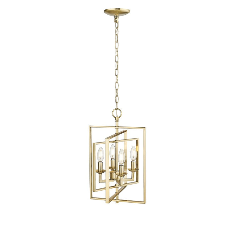 Millennium Lighting Nellis 4Lt 18" Pendant, Modern Gold