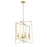 Millennium Lighting Nellis 4Lt 25" Pendant, Modern Gold