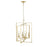 Millennium Lighting Nellis 4Lt 25" Pendant, Modern Gold