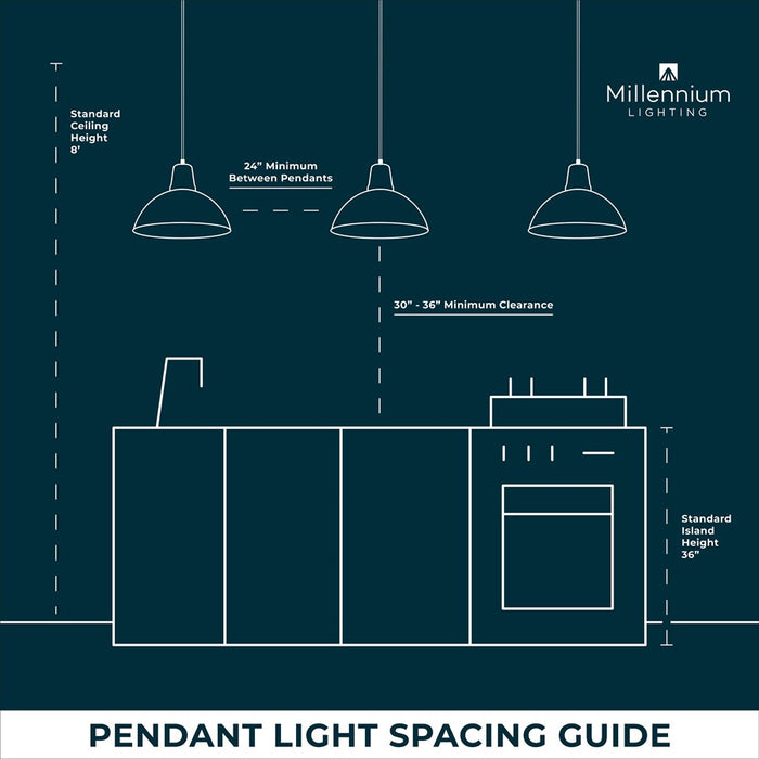 Millennium Lighting Nellis 4Lt 31" Pendant, Black