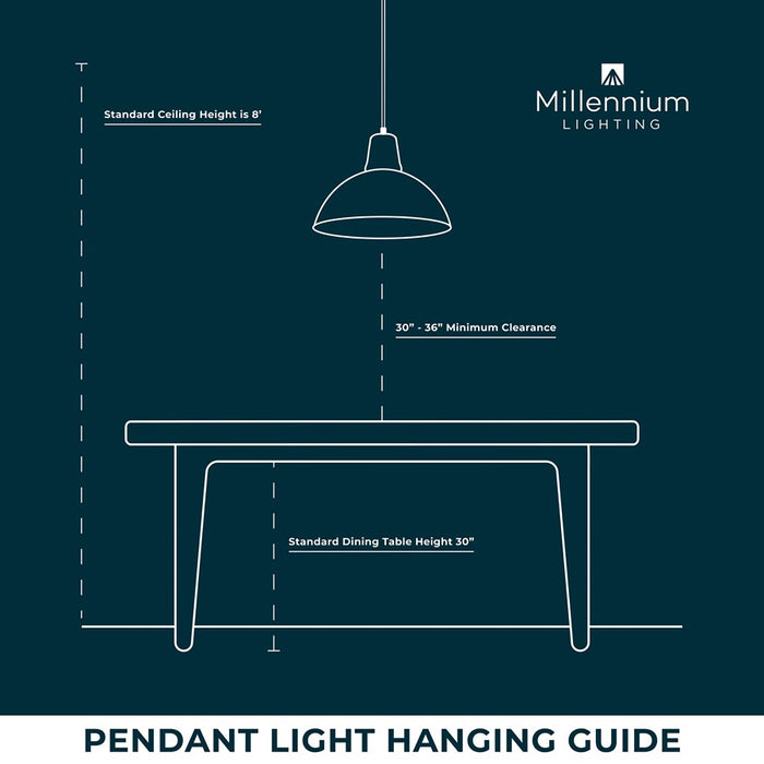 Millennium Lighting Nellis 4Lt 31" Pendant, Black