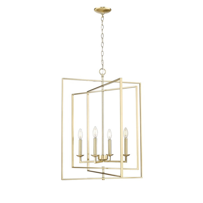 Millennium Lighting Nellis 4Lt 31" Pendant, Modern Gold